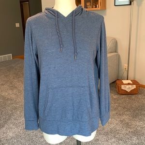 Luxe Knit Hoodie, Blue, Size Medium
